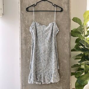 Abercrombie Smocked Mini-Dress with Tie-Back